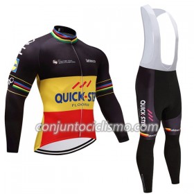 Conjunto Maillot + Culotte largo con tirantes 2017 Quick-Step Floors N002